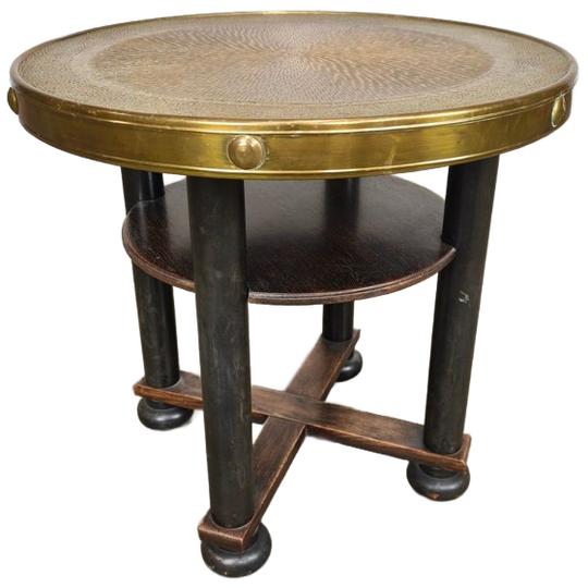 Bijzet Tafeltje Met Messing Blad 1