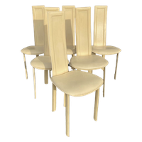 Set Van 6 Quia Stoelen- Elana B Model - Italië Jaren 90