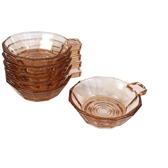 Vintage Schaaltjes Roze Glas 1