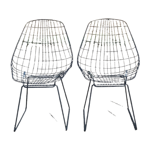 2 Pastoe Sm05 Wire Chair, Draadstoelen