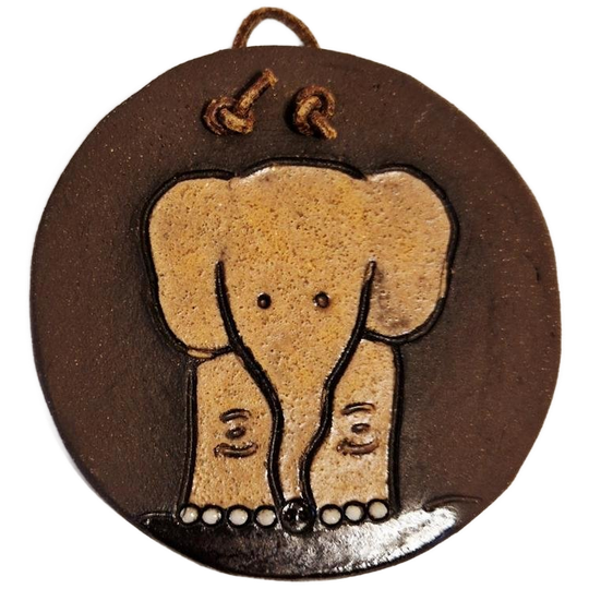 Jaren 70 Retro Keramiek Wandbordje Mt Olifant Wandbord 1