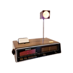 Vintage Wekkerradio Radio Gracia Met Lamp En Klok thumbnail 1