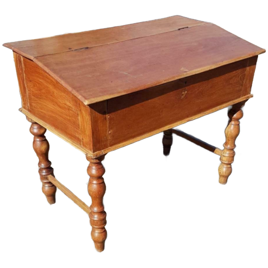 Leuke Teakhouten Lessenaar , Schrijftafel Met Opbergruimte 1