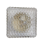 Vintage Guro Jaren '70 Plafondlamp Plafonnière Glas Vierkant thumbnail 1
