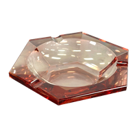 Roze Vierkant Murano Glas Asbak