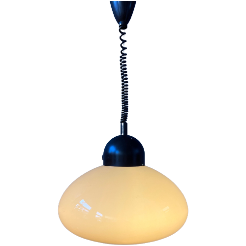 Space Age Mushroom Hanglamp Van Dijkstra - Beige Mid Century Light Fixture