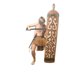 Zeer Groot Asmat Houten Oorlogs Schild (Papoea-Nieuw-Guinea) H:186Cm Papua New Guinea Aboriginal Art thumbnail 1