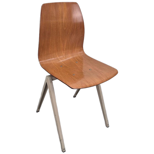 Galvanitas S22. Vintage Schoolstoel, Stapelbaar. 1