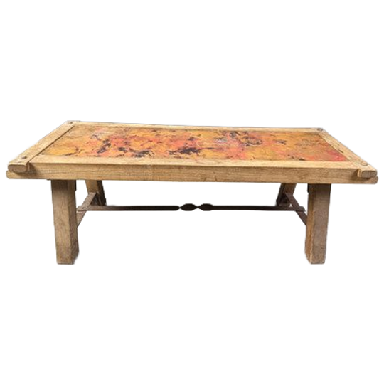 Vintage Copper Plated Brutalist Coffee Table, 1970s 1