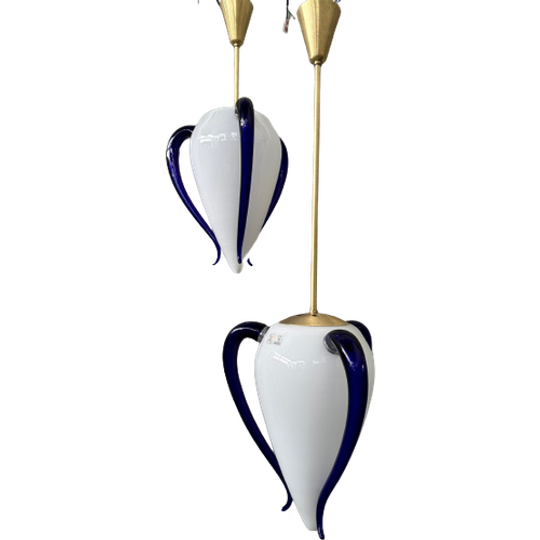 2x Vintage ‘venexiana’ Hanglamp – Barovier & Toso – Murano 1