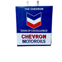 Xl Emaille Reclamebord Chevron Motoroil, Langcat Bussum️⛽️