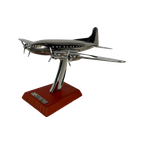 Scale Model Of An Airplane (Silver Plated) - Mounted On Wooden Base - Focke Wulf A 16 (1924) thumbnail 1
