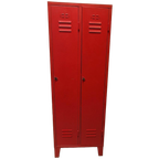 Brandweer Rode Lockerkast Vintage Kledingkast Wandkast thumbnail 1