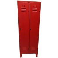 Brandweer Rode Lockerkast Vintage Kledingkast Wandkast