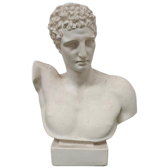 Portretkop Beeld Buste Griekse God Hermes. Gips 1