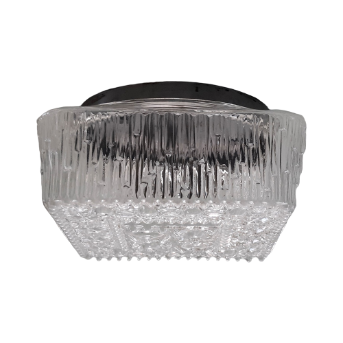 Qd21 – Plafondlamp Jaren 60 -Transparant