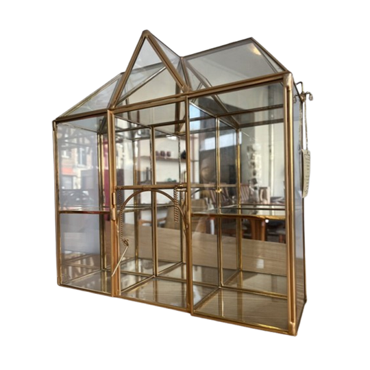 Italian Curiosa Cabinet 14k Brass Gold 1