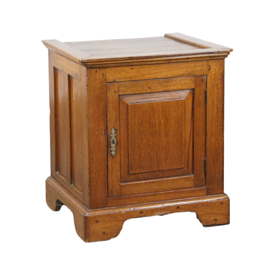 Antiek Engels 1-deurs Kastje/ Bijzettafel Uit Midden/ Eind 19e Eeuw 1