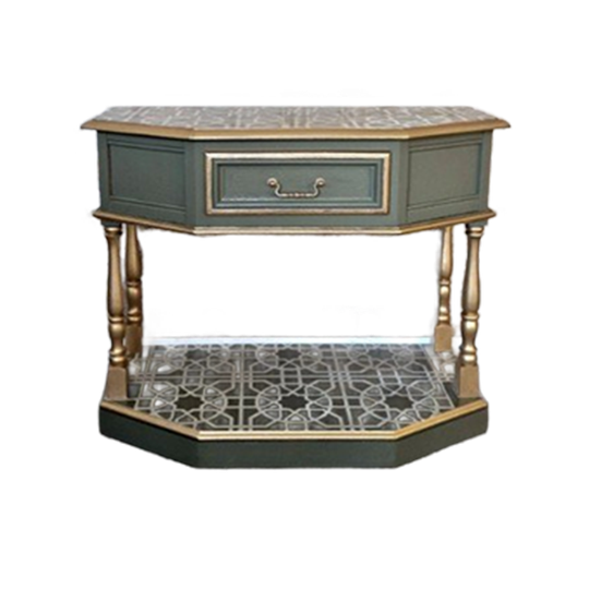 Groen Dressoir Met Goud Oosterse Patronen 1