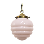 Vintage Roze Art-Deco Hanglamp thumbnail 1