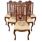 Set Van De 6 Stoelen In Régence-stijl. thumbnail 1