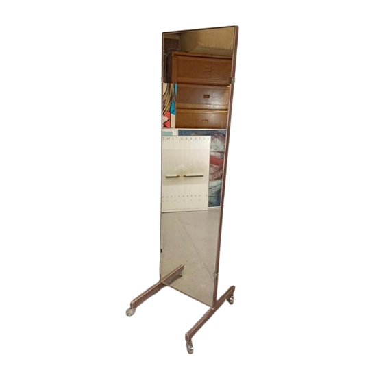 Vintage Staande Spiegel / Winkel Spiegel, 177 Cm 1