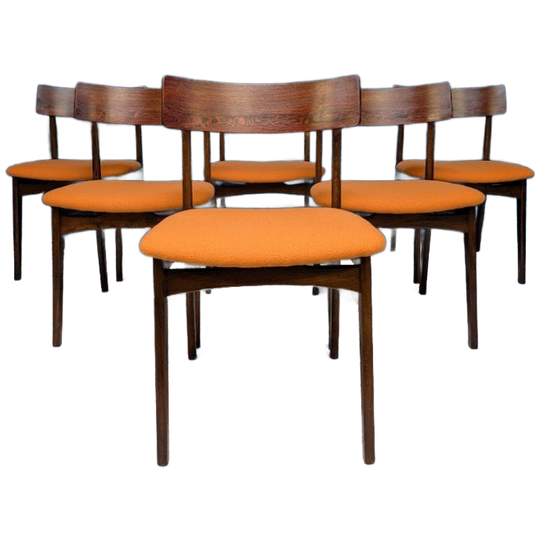 6x Vintage Deense Stoelen, Jaren '60 1