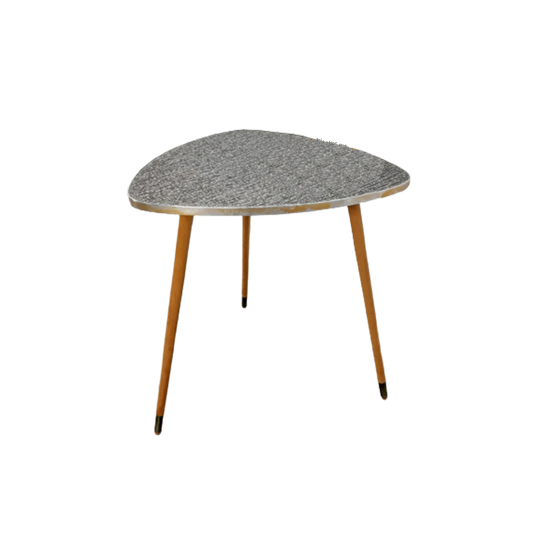 Vintage Salontafel Met Zwart WIT Bovenblad 1