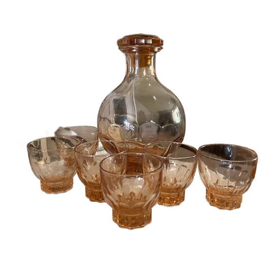 Likeurset Roze Persglas Luminarc France Vintage 1