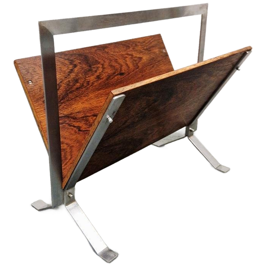 Vintage Lectuurbak Jaren 60 Jaren 70 Tijdschriftenrek 1