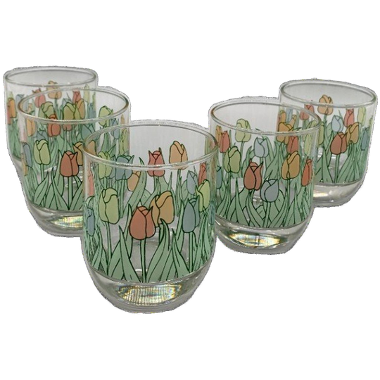 Set Sap Glazen Tulp Pastel 5 Stuks 1