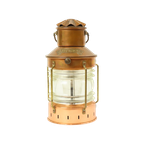 Kleine Scheepslamp Ankerlicht Nautisch Olielamp Rood Koper 23Cm thumbnail 1
