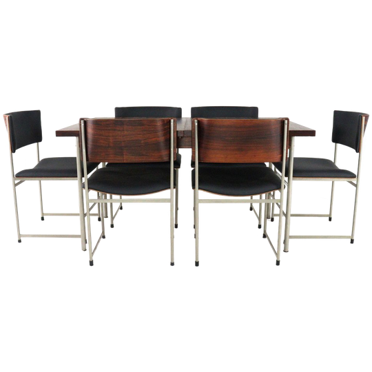 Cees Braakman Voor Pastoe Eetset Sm08 Tafel + 6 Stoelen 1