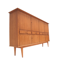 Groot Vintage Teak Highboard Gemaakt In De Jaren ’60
