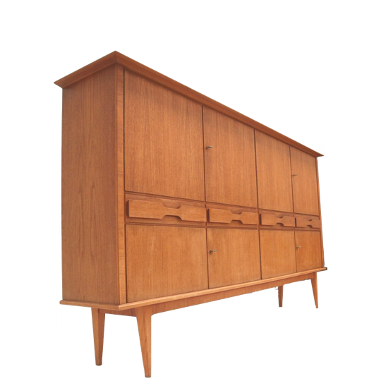 Groot Vintage Teak Highboard Gemaakt In De Jaren ’60 1