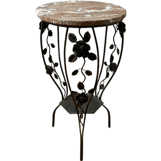 Gesmede Tafel Met Marmer Van Boeckel Style 1