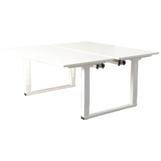 Solidesk Benchwerkplek, Bladkleur Naar Keuze, 160 X 80 (2x), Hoogte Instelbaar Onderstel 1