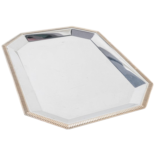 Stainless Steel Tray, Italian Design, 1970s, Made In Italy 1