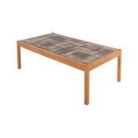 Danish Modern Ceramic Top Coffee Table From Sallingboe