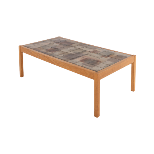 Danish Modern Ceramic Top Coffee Table From Sallingboe 1