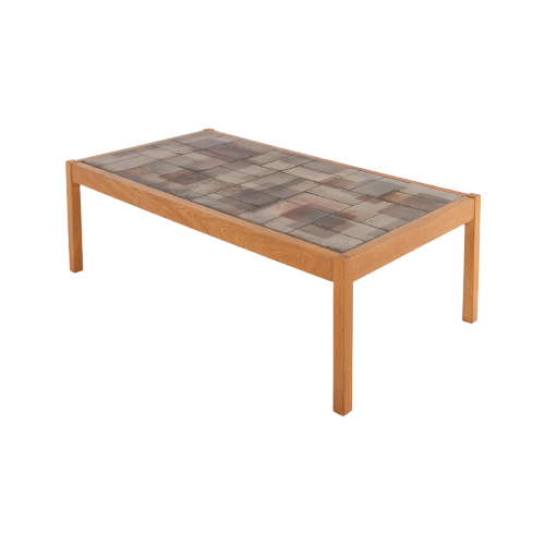 Danish Modern Ceramic Top Coffee Table From Sallingboe