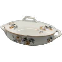 Grote Dekschaal Terrine Epiag Wille & Co Amsterdam Rozenprint