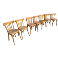 7x Baumann Bistro Stoelen Keukenstoelen Frans Jaren 50