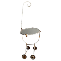 Beautyfull White Patina Iron Serving Trolley 1950’S