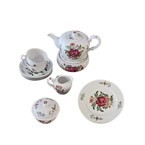 Servies Porselein Nippon Tokusei Oostfriese Roos 14-Delig