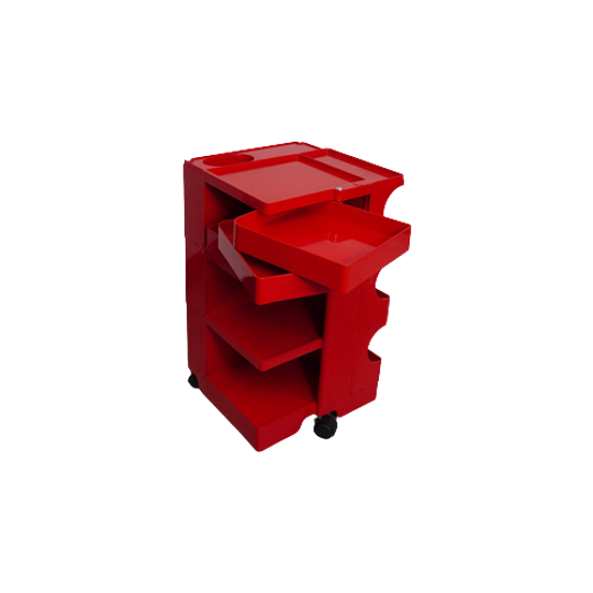 Bieffeplast "boby" Red Rolling Trolley, Joe Colombo - 1970s 1