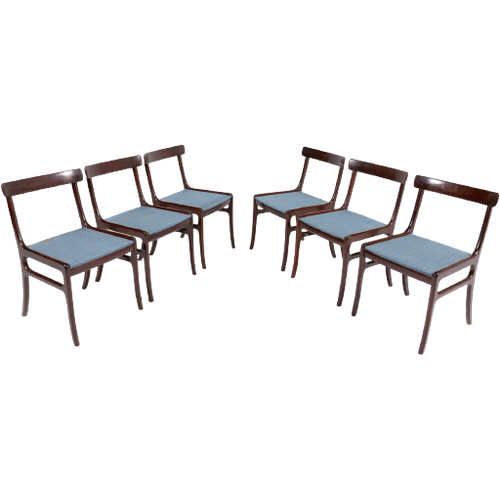 Ole Wanscher Dinning Chairs ‘Rungstedlund’ By Poul Jeppesen Møbelfabrik, 1950’S Denmark