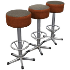 3x Bar Stool In Chrome, 1970s thumbnail 1