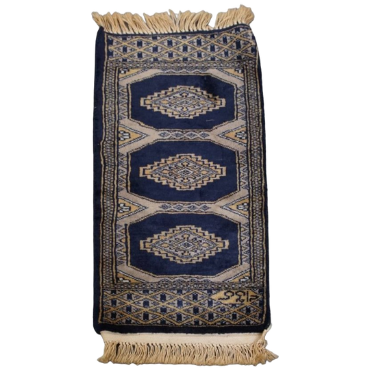 Subtiel Sierkleedje/ Loper Met Blauw En Beige Tinten 67x30cm 1