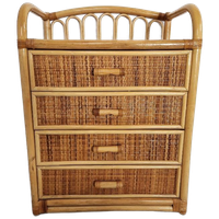 Boho Bamboe Rotan Nachtkastje Of Wandkast